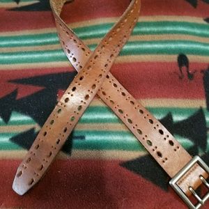 Women's brown leather belt.. Fits Sm or Med